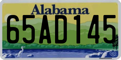 AL license plate 65AD145