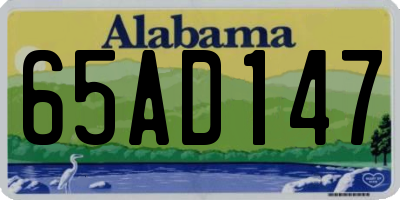 AL license plate 65AD147