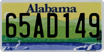 AL license plate 65AD149