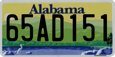 AL license plate 65AD151