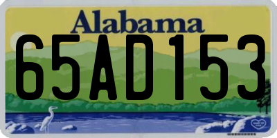 AL license plate 65AD153