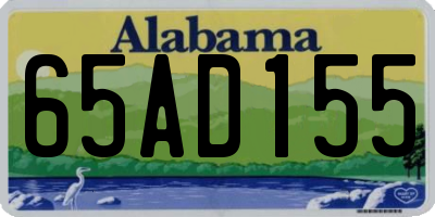AL license plate 65AD155