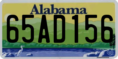 AL license plate 65AD156