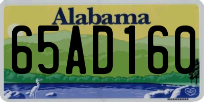 AL license plate 65AD160