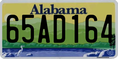 AL license plate 65AD164