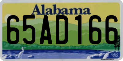 AL license plate 65AD166