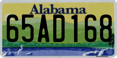 AL license plate 65AD168