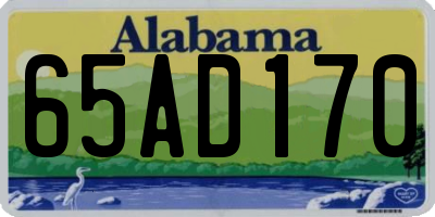 AL license plate 65AD170
