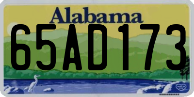 AL license plate 65AD173