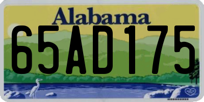 AL license plate 65AD175
