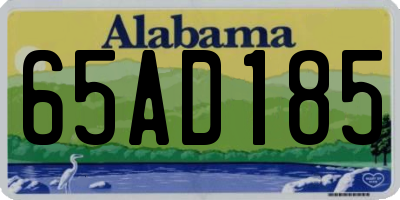 AL license plate 65AD185