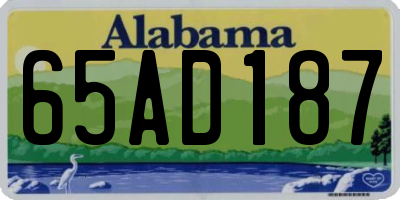 AL license plate 65AD187