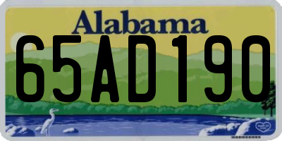 AL license plate 65AD190