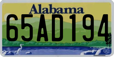 AL license plate 65AD194