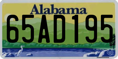 AL license plate 65AD195