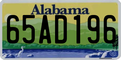 AL license plate 65AD196