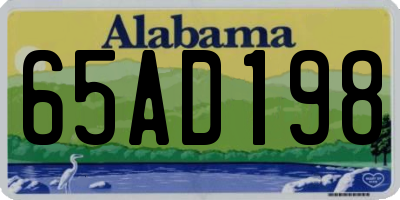 AL license plate 65AD198