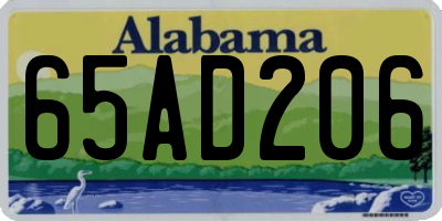 AL license plate 65AD206