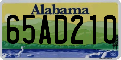 AL license plate 65AD210