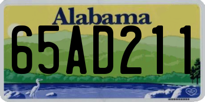 AL license plate 65AD211