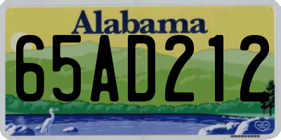 AL license plate 65AD212