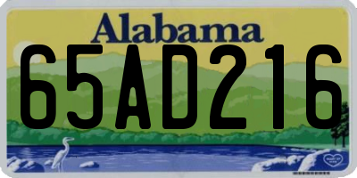 AL license plate 65AD216