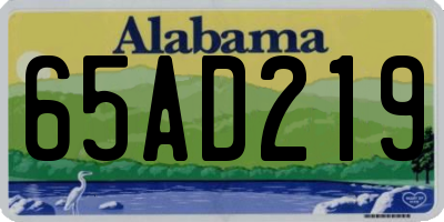 AL license plate 65AD219