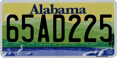 AL license plate 65AD225