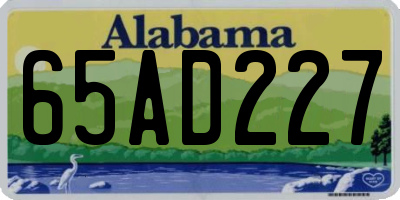 AL license plate 65AD227
