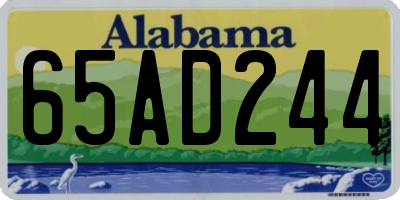 AL license plate 65AD244