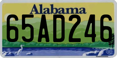 AL license plate 65AD246