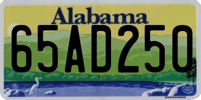 AL license plate 65AD250