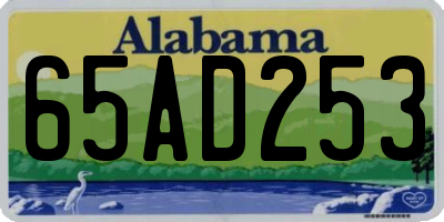 AL license plate 65AD253