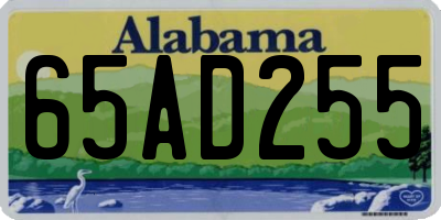 AL license plate 65AD255