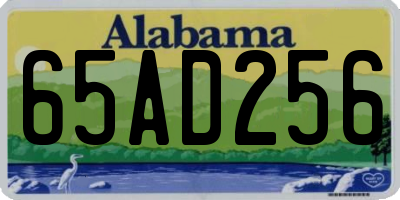 AL license plate 65AD256