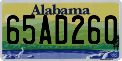 AL license plate 65AD260
