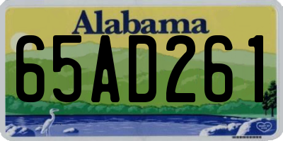 AL license plate 65AD261
