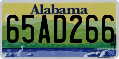 AL license plate 65AD266