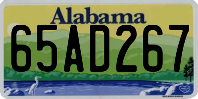 AL license plate 65AD267