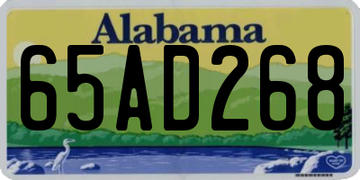 AL license plate 65AD268