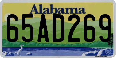 AL license plate 65AD269