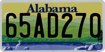 AL license plate 65AD270