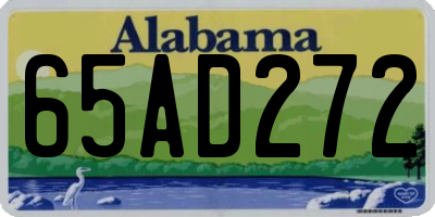 AL license plate 65AD272
