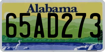 AL license plate 65AD273