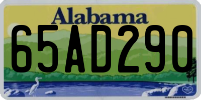 AL license plate 65AD290