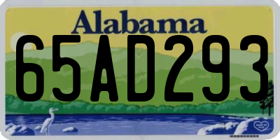 AL license plate 65AD293