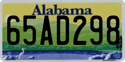 AL license plate 65AD298