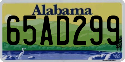 AL license plate 65AD299