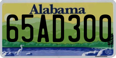 AL license plate 65AD300