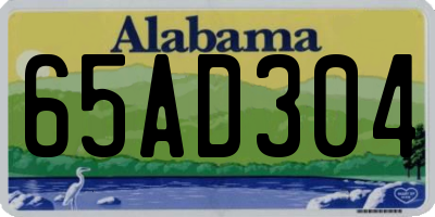 AL license plate 65AD304